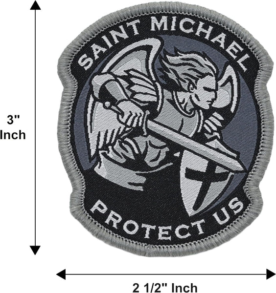 Saint Michael “Protect Us” Military Tactical Patch Set (2-Pack)