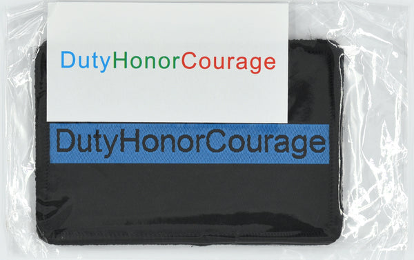 DutyHonorCourage Patch embroidered, Hook and Loop (Thin Blue Line)