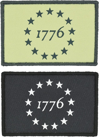 Betsy Ross Flag “1776” Military Tactical Patch Set (2-Pack)