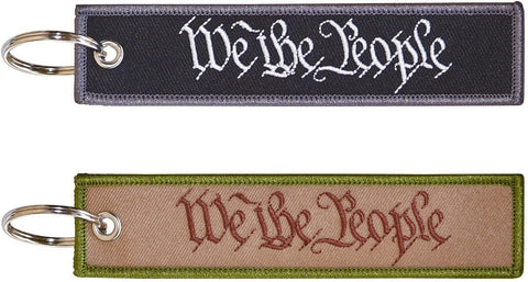 WE THE PEOPLE Keychain Tag with Key Ring and Carabiner