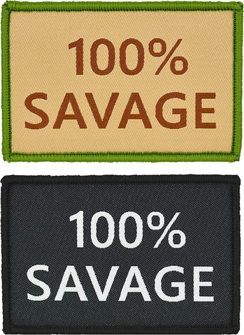 Tactical Black and Brown Flag 2-Pack Patch Set (100% Savage)