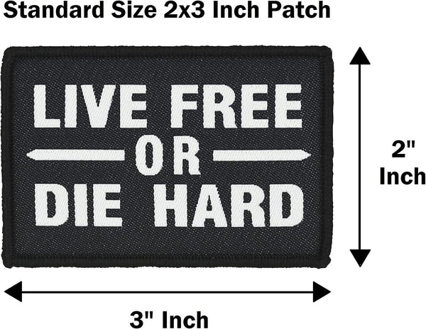 Tactical Black and Brown Flag 2-Pack Patch Set (Live Free or Die Hard)