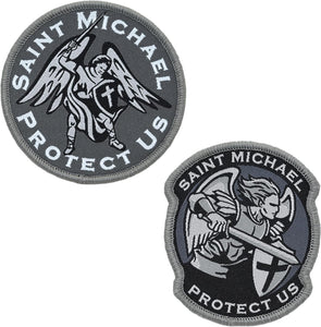 Saint Michael “Protect Us” Military Tactical Patch Set (2-Pack)