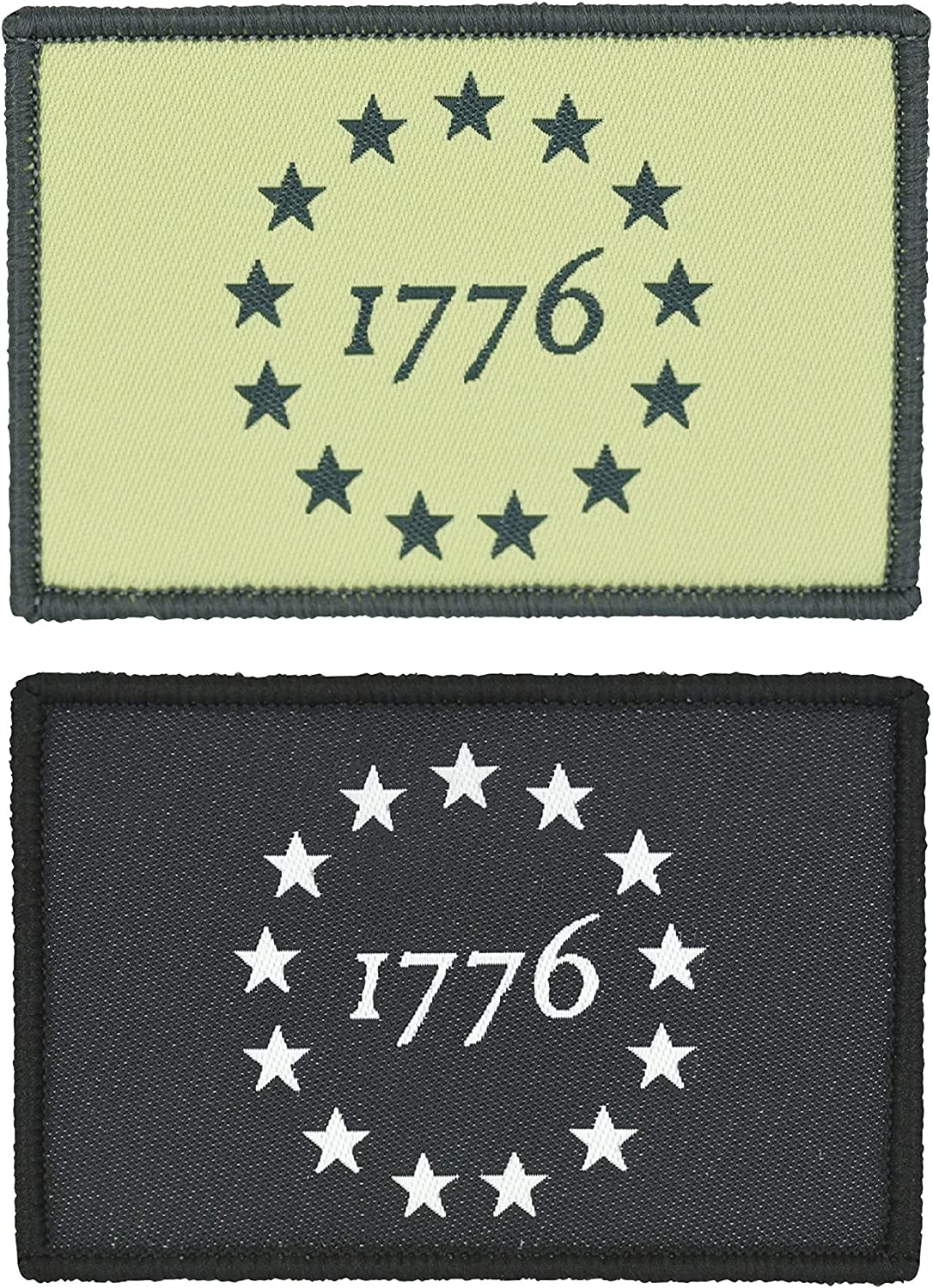 Betsy Ross Flag “1776” Military Tactical Patch Set (2-Pack)