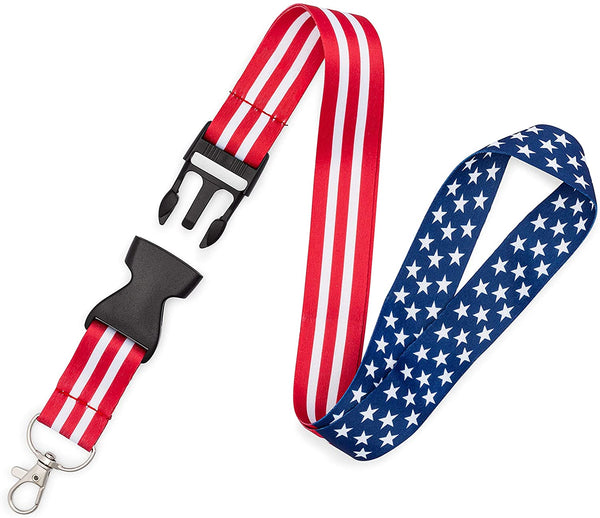 American Flag Lanyard - Badge and ID Holder (American Flag)