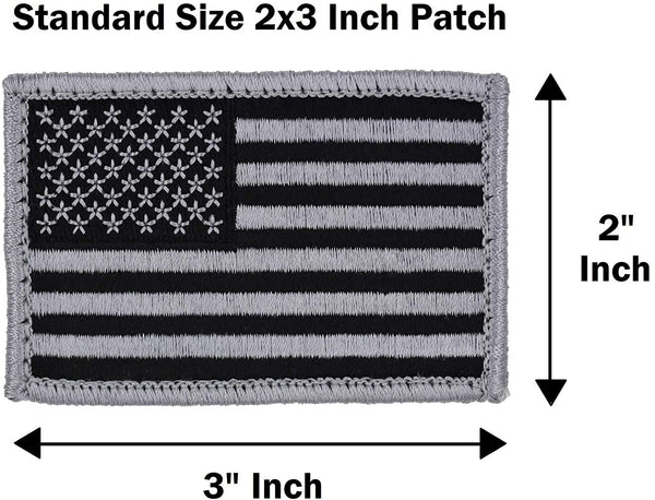 American Flag Patch 4-Pack Set, Embroidered, Hook and Loop (American Flags)